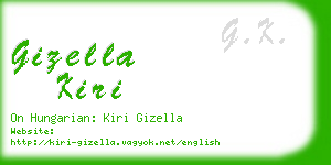 gizella kiri business card